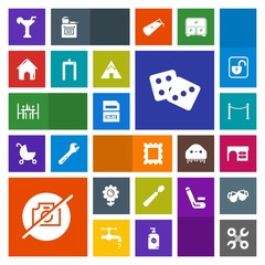 Modern, simple, colorful vector icon set with desk, photo, repair, industrial, computer, food, gambling, fence, drink, coffee, camera, work, spoon, reparation, spring, save, dinner, table, data icons