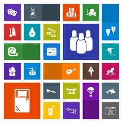 Modern, simple, colorful vector icon set with cargo, baby, drill, work, horse, equipment, toy, communication, shipping, guitar, day, truck, calendar, timetable, market, hand, website, basket icons