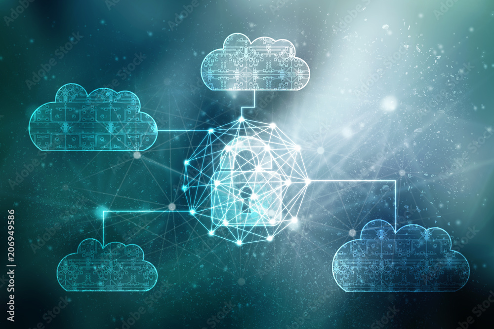 Poster 2d rendering cloud computing, security