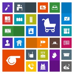 Modern, simple, colorful vector icon set with calendar, object, heart, cooking, referee, agenda, desk, box, spoon, child, business, kitchen, restaurant, sign, chat, pulse, finance, table, food icons