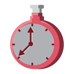 chronometer icon over white background, colorful design. vector illustration