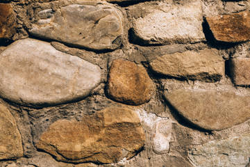 Masonry in the wall of the house