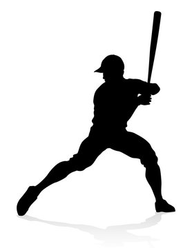 Baseball Player Silhouette 