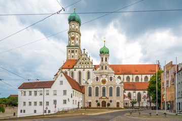 View at the Cathedral of St.Ulrich and St.Afra in Augsburg, Germany