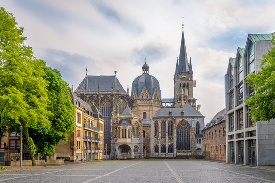 View at the Cathedral of Aachen - Germany
