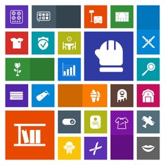 Modern, simple, colorful vector icon set with library, flower, spring, data, staple, natural, cold, identity, , fashion, security, business, cooking, new, farming, season, nature, white, ice icons