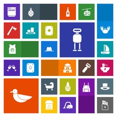 Modern, simple, colorful vector icon set with animal, technology, robot, wildlife, kitchen, meal, wind, dessert, team, axe, baby, fresh, stove, sweet, asia, ship, bar, culture, futuristic, tool icons