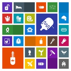 Modern, simple, colorful vector icon set with astronaut, floral, flame, healthy, dentist, flower, rocket, fireplace, bouquet, technology, helmet, science, sweet, spaceship, black, campfire, food icons