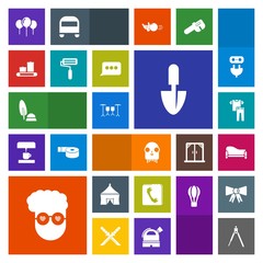 Modern, simple, colorful vector icon set with decoration, work, celebration, graphic, space, fiction, drum, sign, collection, black, hipster, white, travel, shirt, pen, fashion, luggage, circus icons