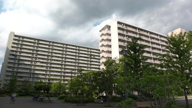 TAKASHIMADAIRA,  TOKYO,  JAPAN - CIRCA MAY 2018 : Scenery of RESIDENTIAL APARTMENT AREA around TAKASHIMADAIRA area in ITABASHI WARD.