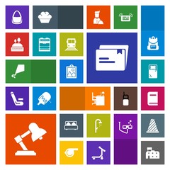 Modern, simple, colorful vector icon set with image, education, book, doughnut, backpack, double, sign, table, transportation, sweet, house, cake, fun, dessert, architecture, library, summer icons