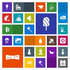 Modern, simple, colorful vector icon set with fashion, dentistry, protective, clinic, telephone, sign, fruit, food, seafood, vest, kitchen, dental, sea, fish, sweet, light, ice, lantern, soap icons