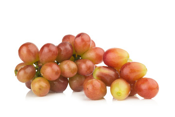 grapes red. ripe fresh. water drop isolated on white background