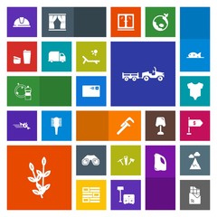 Modern, simple, colorful vector icon set with shipping, repair, service, dessert, hammer, cup, clothes, plant, safety, grain, agriculture, chocolate, kid, drink, binocular, communication, bar icons