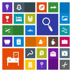 Modern, simple, colorful vector icon set with cut, pictogram, photography, home, fish, wine, departure, salmon, agriculture, sign, location, ufo, pruning, japan, glass, farming, zoom, map, sushi icons