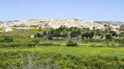 View of the baroque town of  Modica in the province of Ragusa in Sicily