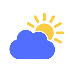 Cloudy weather - sun and clouds icons