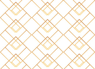 Fototapeta premium Seamless golden lines, geometric modern pattern. Background with rhombus