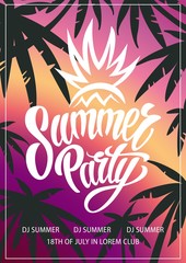 Fototapeta na wymiar Summer vector party poster