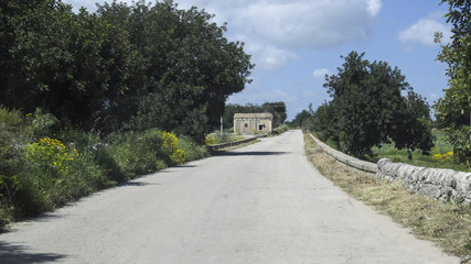 Fototapeta premium driving to Modica in the province of Ragusa in Sicily, Italy