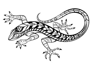 Stylized lizard