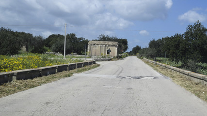 driving to  Modica in the province of Ragusa in Sicily, Italy