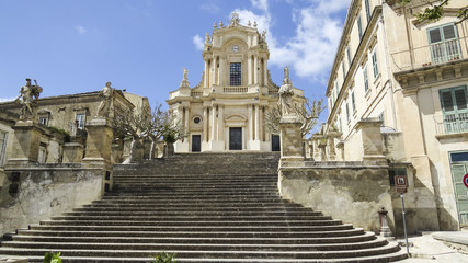 Obraz premium The baroque Saint John's church of Modica in the province of Ragusa in Sicily in Italy