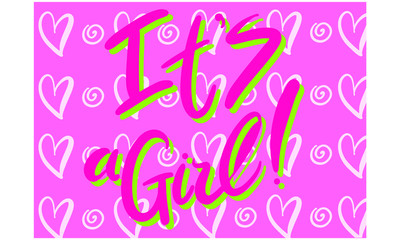 Cute colored vector invitation for a wonderful event. Concept handwritten calligraphy 