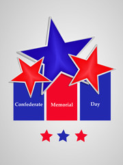 illustration of elements of Confederate Memorial Day background
