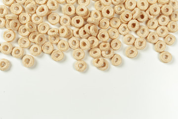 cereals over white background