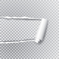 transparent ripped paper