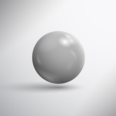 3d gray ball