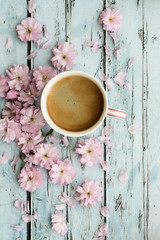 Coffee and cherry blossom