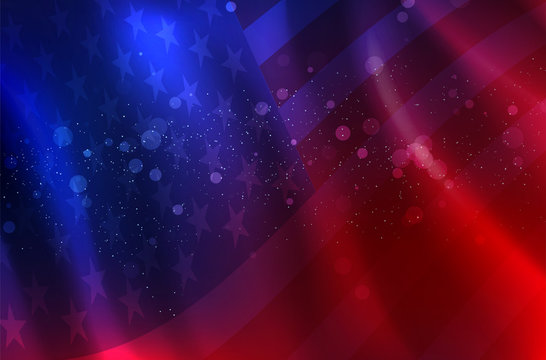 Abstract background of flying American flag