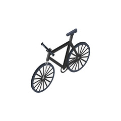 City bicycle isometric 3D element. Personal transportation icon, urban and countryside traffic icon vector illustration.