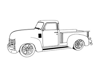 sketch pickup car vector © Dzmitry