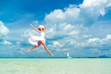 Woman at the beach in Thailand