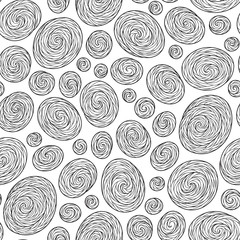 Seamless abstract hand-drawn waves pattern, wavy background.