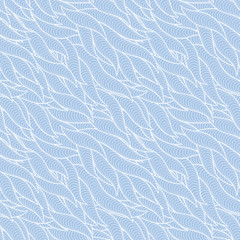 Seamless abstract hand-drawn waves pattern, wavy background.