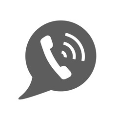 Phone Call vector icon. Style is flat rounded symbol, gray color, rounded angles, logo illustration