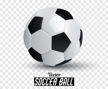Soccer ball isolated. European football vector illustration