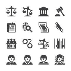 Law icon set