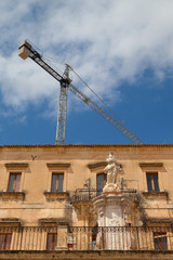 Fototapeta na wymiar Ruins of baroque style architecture, Noto, Italy