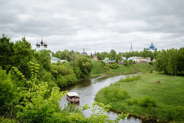 Russian village. View of river. Suzdal, Vladimir region.