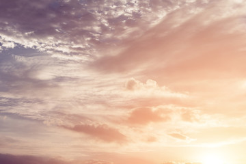 Fototapeta premium sun and cloud background with a pastel colored
