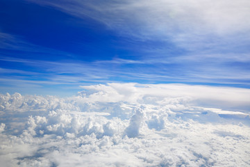 Cumulus sea of clouds view from aerial view