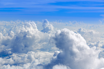 Cumulus sea of clouds view from aerial view