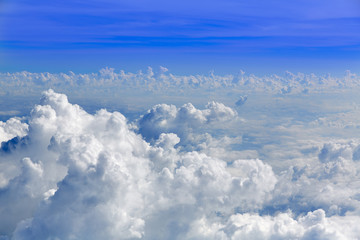 Cumulus sea of clouds view from aerial view