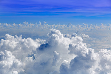Cumulus sea of clouds view from aerial view