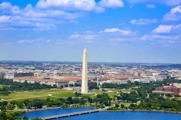 Washington DC aerial view National Mall Monument © lunamarina